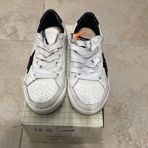 Golden Goose Kids White and Black Sneakers